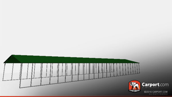 100' long metal carport shelter