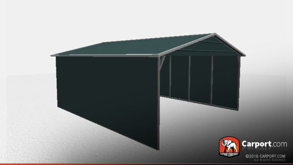 18' x 21' x 6' Double-Wide Boxed Eave Carport - Image 2