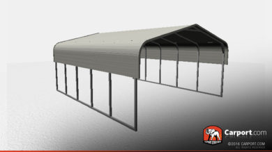 18' x 21' x 6' Durable Two Car Double Carport