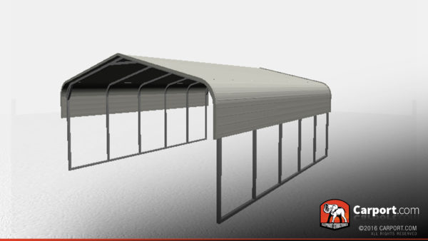 18' x 21' x 6' Durable Two Car Double Carport - Image 2