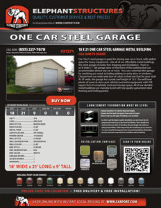 18X21 Garage
