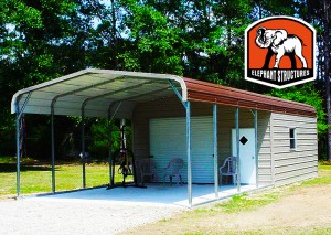 Steel Utility Carports with Metal Sheds