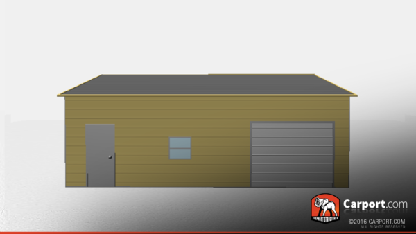 Two Car Metal Garage Workshop 24x31x10