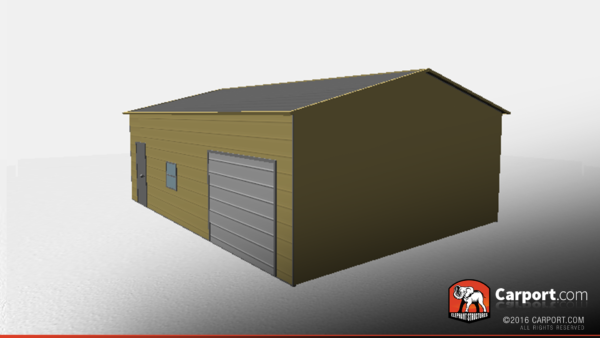 Two Car Metal Garage Workshop 24x31x10