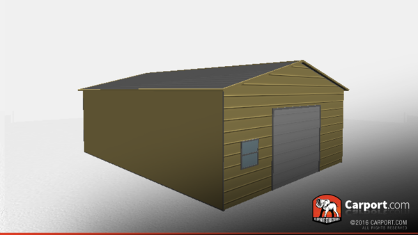Two Car Metal Garage Workshop 24x31x10