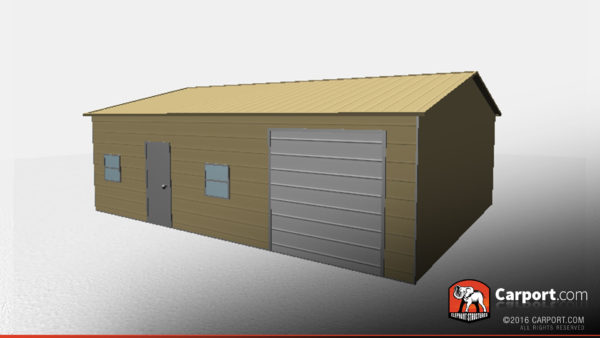 24x31 Metal Garage with Side Access 2