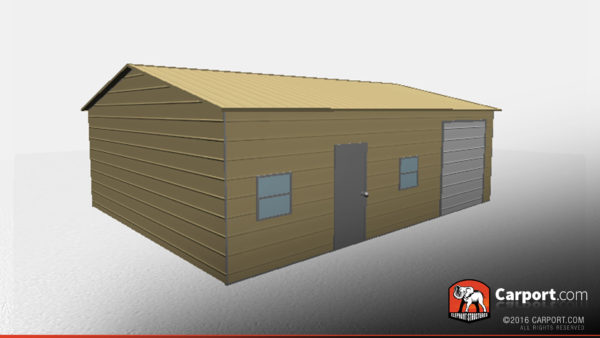 24x31 Metal Garage with Side Access 3
