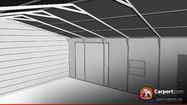 24x31 Metal Garage Interior 2
