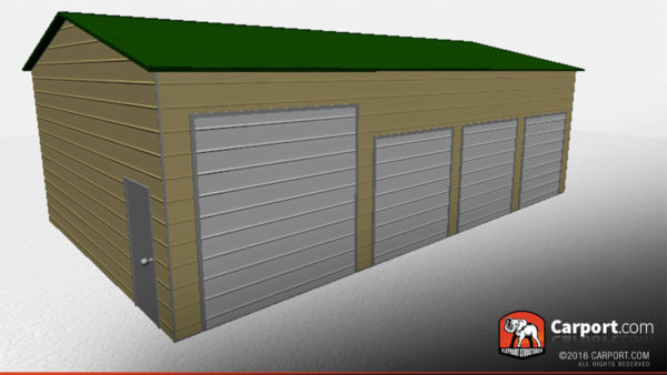 24x41 Steel Garage with 4 Doors 2