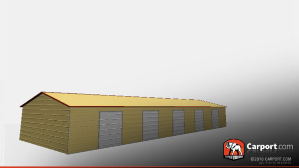 vertical style metal storage building