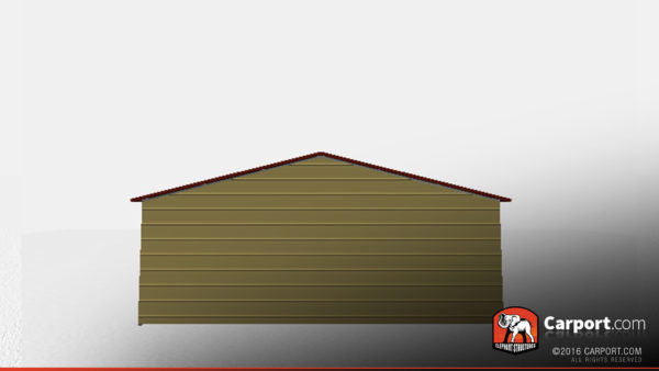 vertical style metal storage building