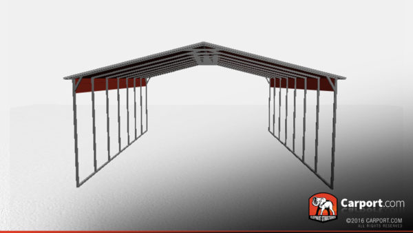 open steel carport with A Frame
