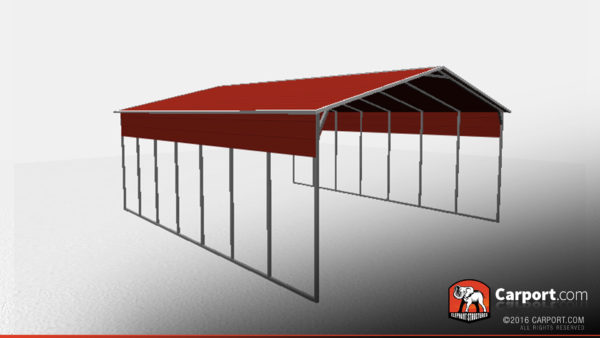 open steel carport with A Frame