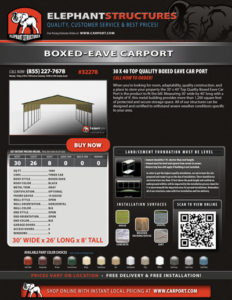Boxed Eave Carport