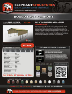 Boxed Eave Carport