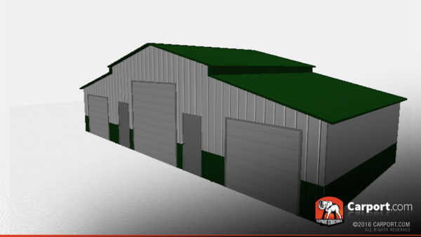 40' x 40' Three Door Ridgeline Style Steel Barn - Image 3