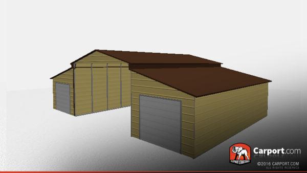 36' x 40' x 12' Ridgeline Barn with Two Garage Doors - Image 2