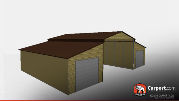 36' x 40' x 12' Ridgeline Barn with Two Garage Doors - Image 3