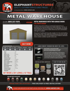 30x50 Metal Warehouse