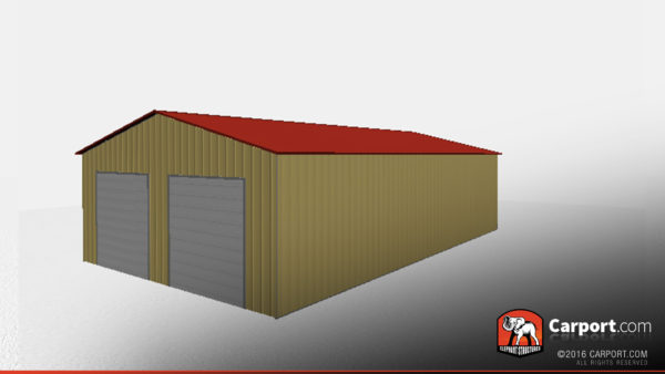 30 x 50 metal warehouse with 2 car garage