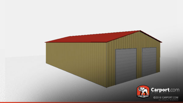 30 x 50 metal warehouse with 2 car garage