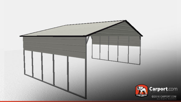 three car a frame metal carport