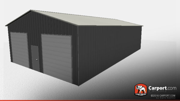 30x51 Storage Building with 2 Garage Doors 2