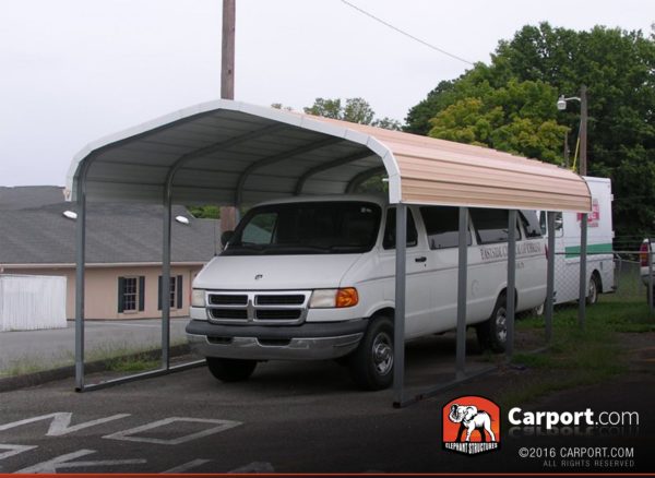 12x21 One Car Carport Metal Building with Regular Roof