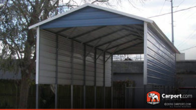 12x31 RV Cover With A-Frame Metal Roof