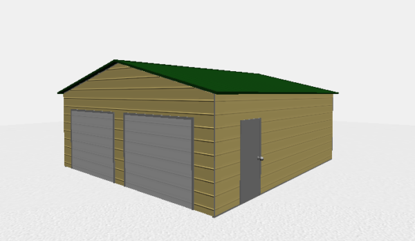 24x26 Two Car Metal Building 2