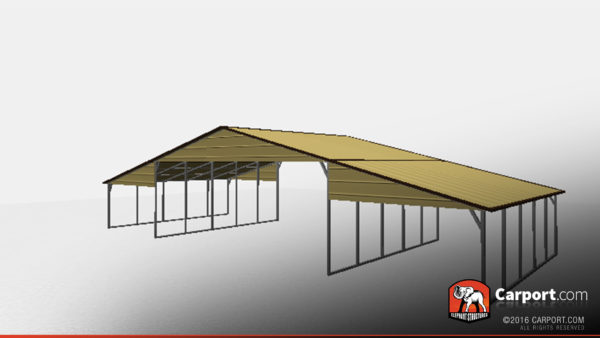 36' x 21' Valley Style Metal Horse Barn - Image 2
