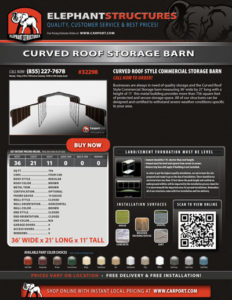 Curved Roof Storage Barn