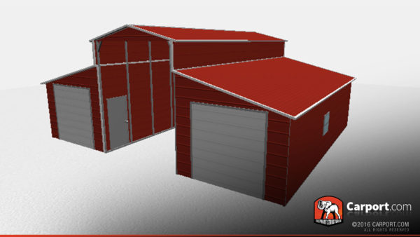 36 x 31 x 12 ridgeline style steel barn red