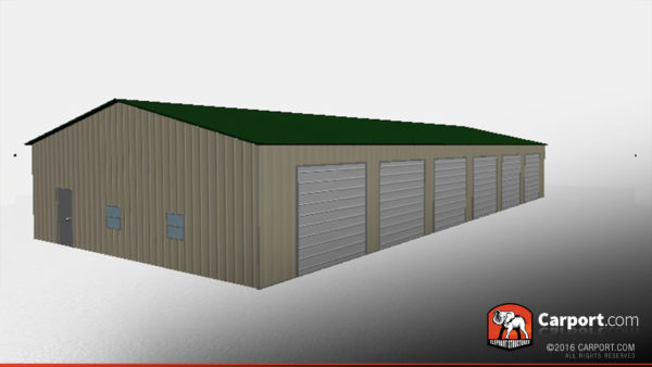 36x81 Steel Garage Drive Through 2