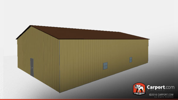40x60 Metal Building with Vertical Siding and Metal Roof
