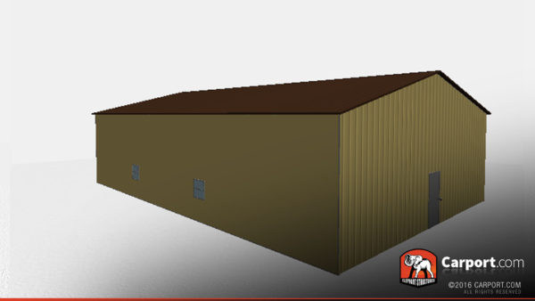 40x60 Metal Building with Vertical Siding and Metal Roof