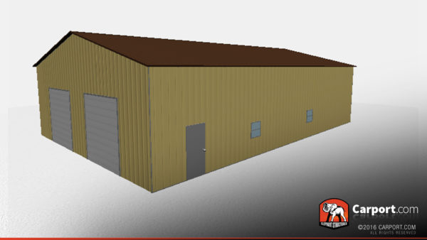 40x60 Metal Building Garage with Vertical Roofing