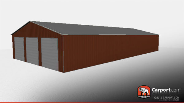 40x80 Metal Storage Building Vertical Style 2