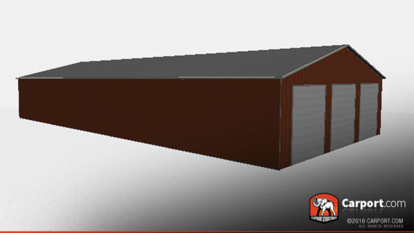 40x80 Metal Storage Building Vertical Style 3