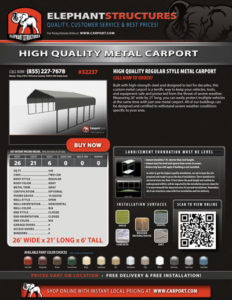 High Quality Metal Carport