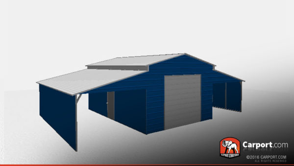 42 x 26 x 12 metal storage building with lean-tos