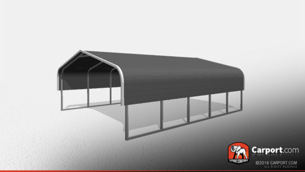 Double Car Metal Carport 1 18x21x6