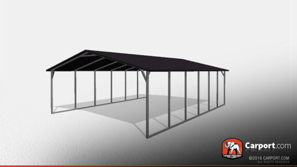 Double Car Steel Carport 1 20x26x7
