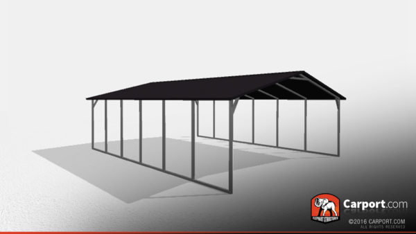 Double Car Steel Carport 2 20x26x7