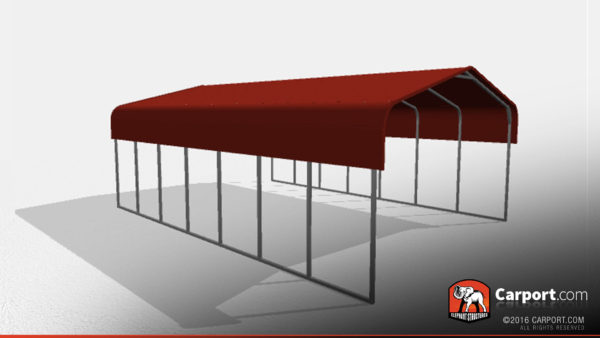 Double Wide Steel Carport 3 22x31x10