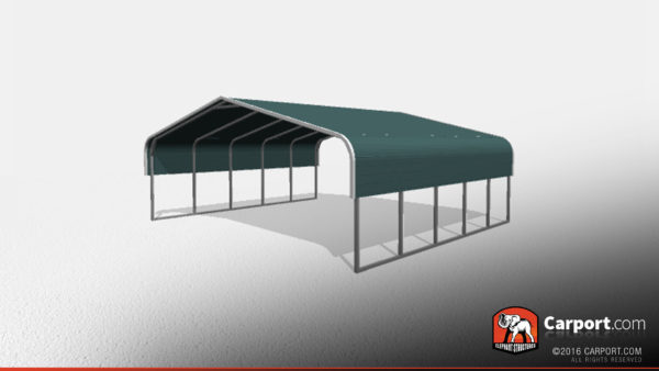 Two Car Metal Carport 2 24x21x7