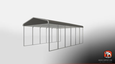 18' x 31' x 10' steel carport offers superior protection for any season