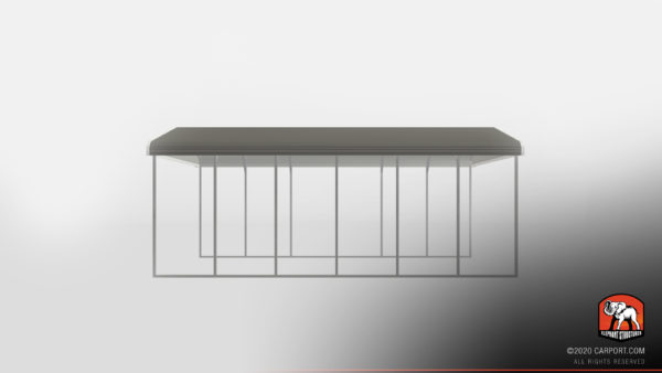 18' x 31' x 10' steel carport offers superior protection for any season - Image 2