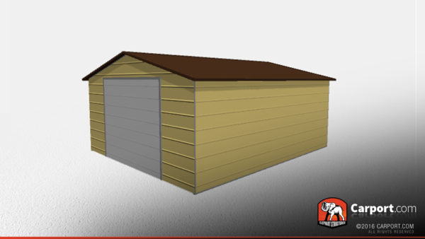 One Car Metal Garage 2 18x21x8
