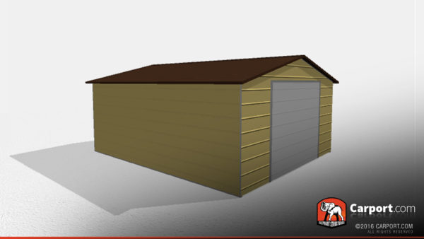 One Car Metal Garage 1 18x21x8